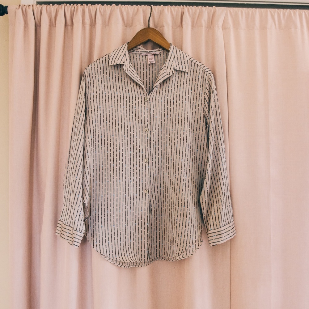 Victoria Secret Satin Top Button Down